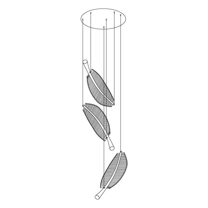 Joriane Lustre Leaf Acrylic Gold Elegant Modern
