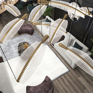 Lustra Lustre Leaf Acrylic Gold Elegant Modern
