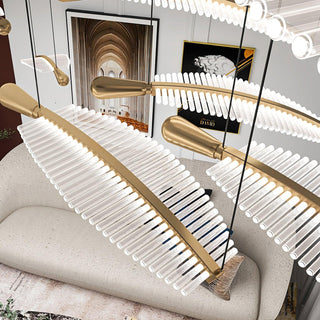 Lustra Lustre Leaf Acrylic Gold Elegant Modern