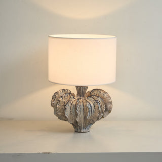 Leaf Shaped Ceramic Table Lamp-Neutral Decor
