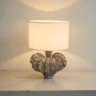 Leaf Shaped Ceramic Table Lamp-Neutral Decor