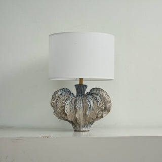 Leaf Shaped Ceramic Table Lamp-Neutral Decor