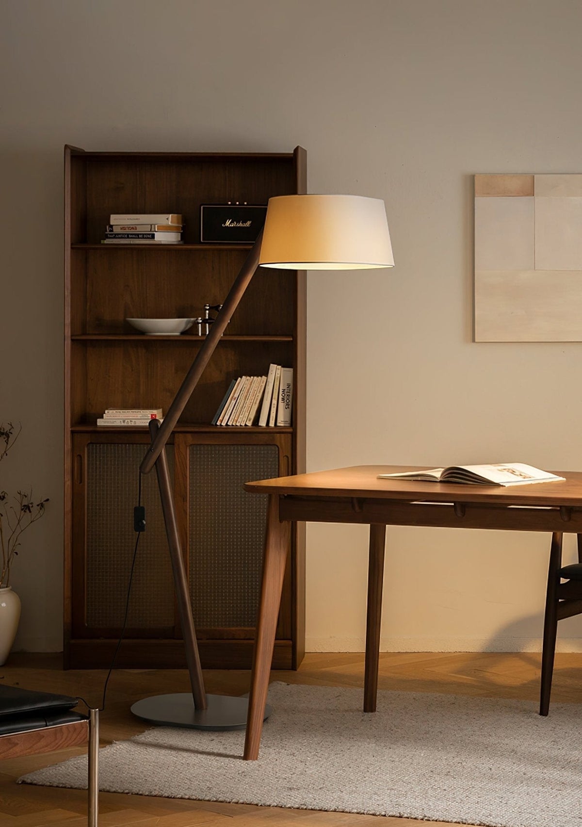 Cethar Lampadaire en Tissu Scandinavien