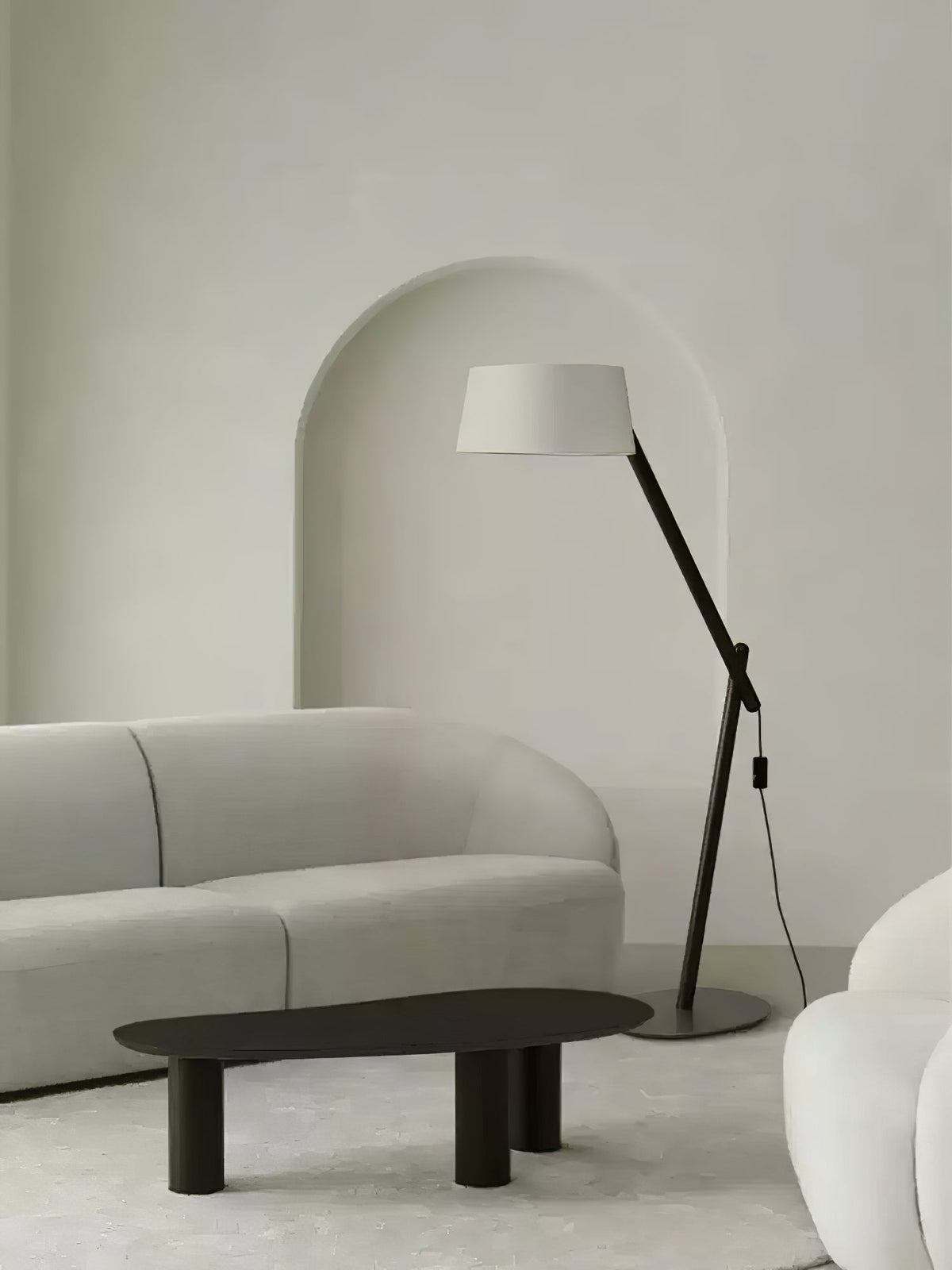 Cethar Lampadaire en Tissu Scandinavien