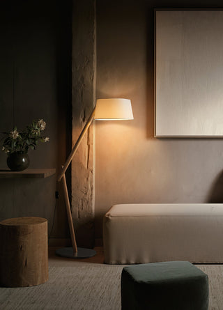 Cethar Lampadaire en Tissu Scandinavien