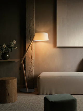 Cethar Lampadaire en Tissu Scandinavien