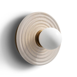 Lampe Murale en Albâtre et Verre Moderne Minimaliste Syraean