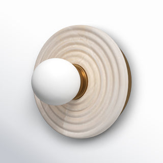 Lampe Murale en Albâtre et Verre Moderne Minimaliste Syraean