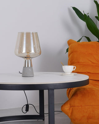Elairella Lampe de Table Minimaliste en Ciment