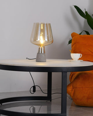 Elairella Lampe de Table Minimaliste en Ciment