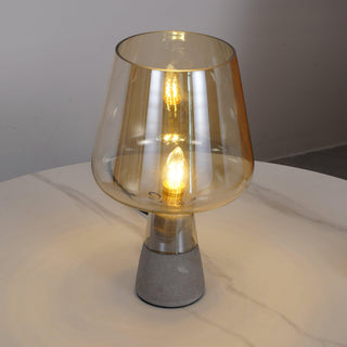 Elairella Lampe de Table Minimaliste en Ciment