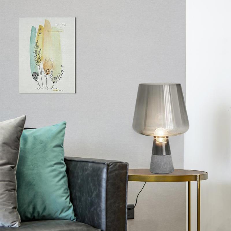 Elairella Lampe de Table Minimaliste en Ciment