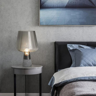 Elairella Lampe de Table Minimaliste en Ciment