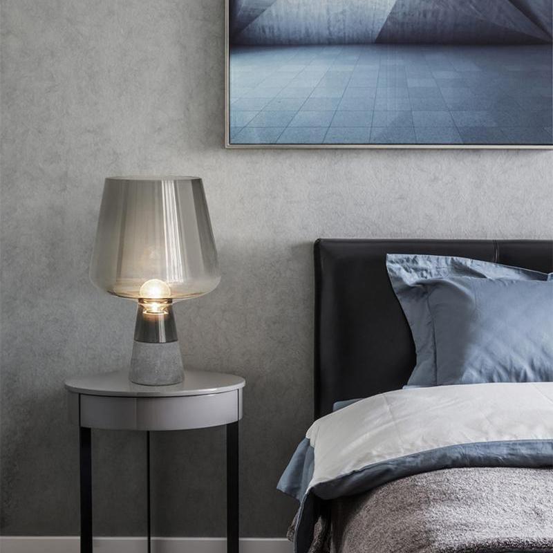 Elairella Lampe de Table Minimaliste en Ciment