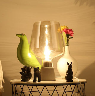 Elairella Lampe de Table Minimaliste en Ciment