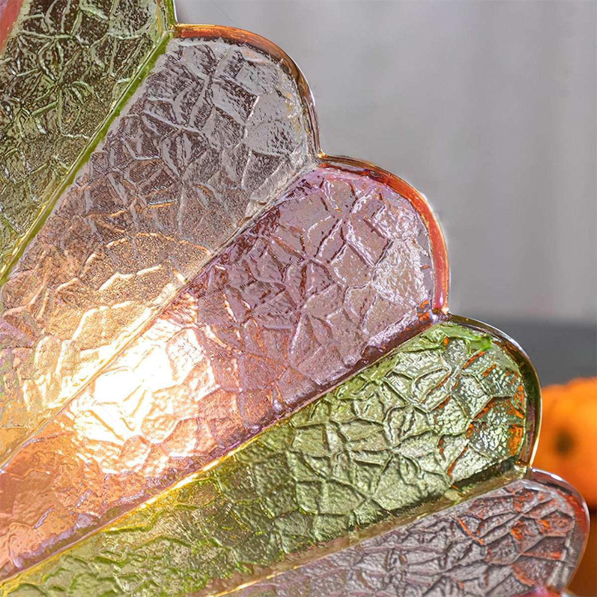 Leira Ceiling Light Colorful Petal Glass Gold Canopy Vintage-Neutral Decor