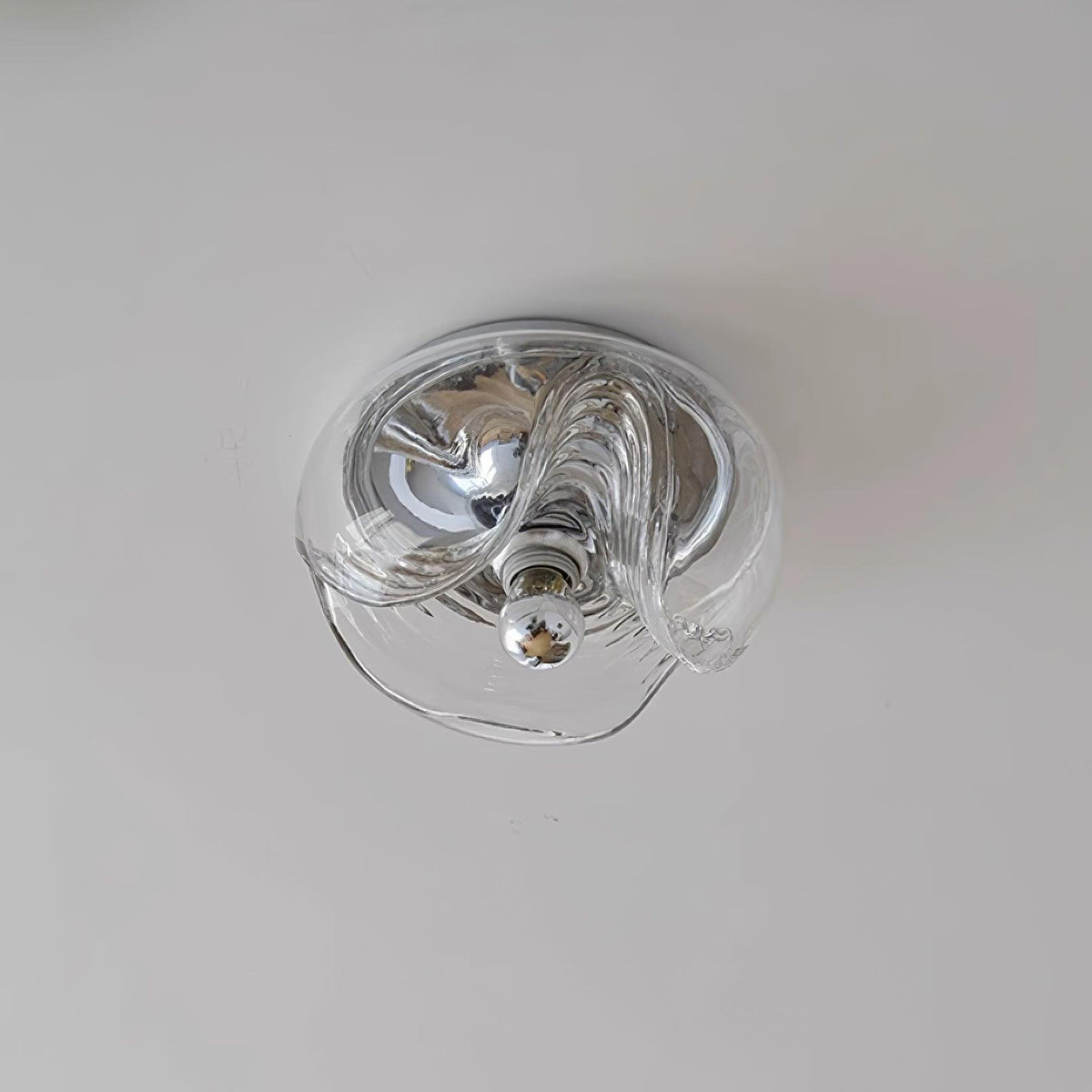 Wall Lamp Swirl Texture Clear Amber Smoke Gray Modern Accent-Neutral Decor