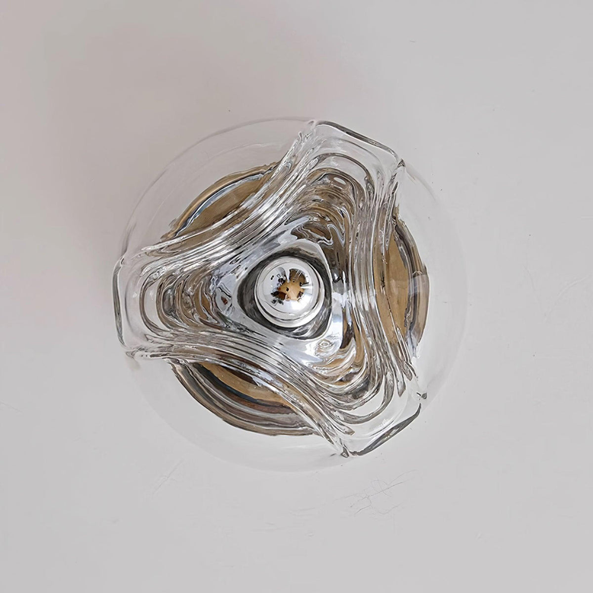 Wall Lamp Swirl Texture Clear Amber Smoke Gray Modern Accent-Neutral Decor