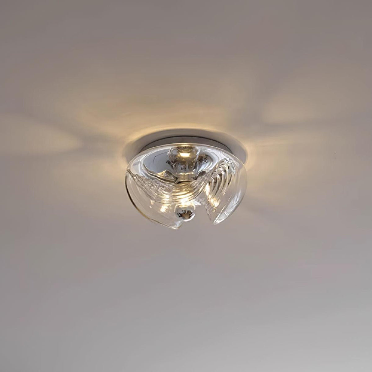 Wall Lamp Swirl Texture Clear Amber Smoke Gray Modern Accent-Neutral Decor