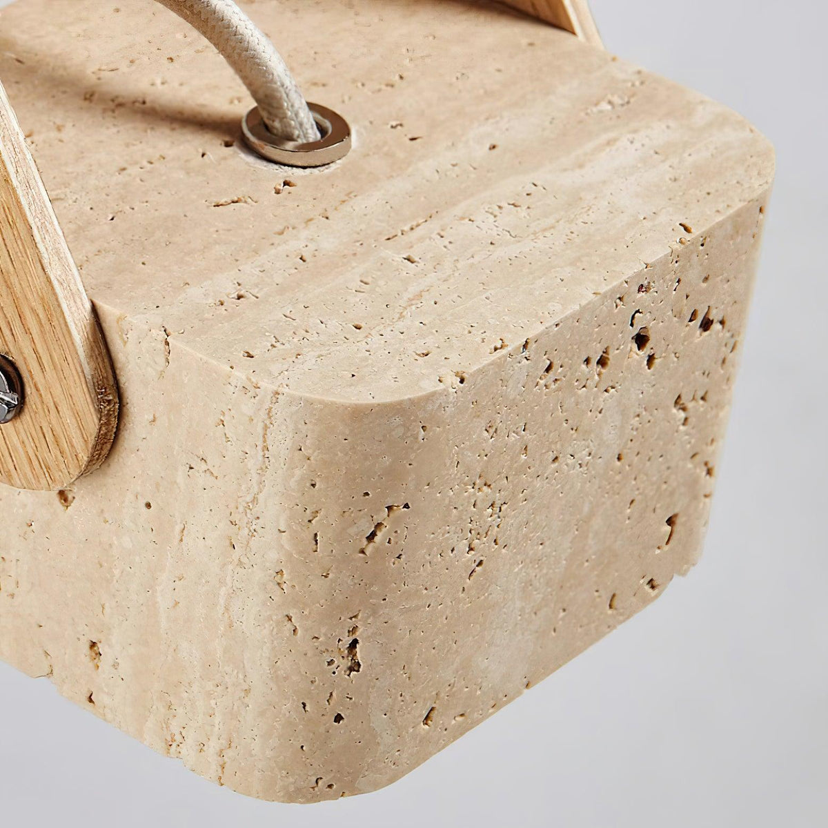 Cesta Pendant Light Square Yellow Travertine-Neutral Decor