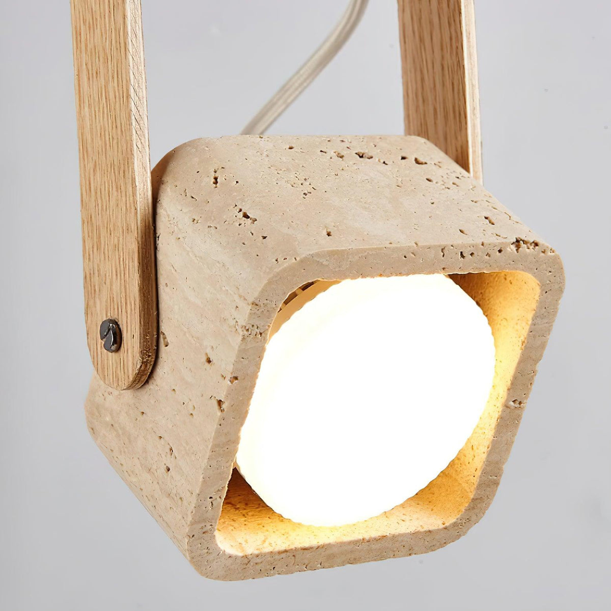 Cesta Pendant Light Square Yellow Travertine-Neutral Decor