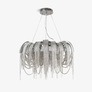 Lustra Lustre Superposé Chaîne Nickel Luxe