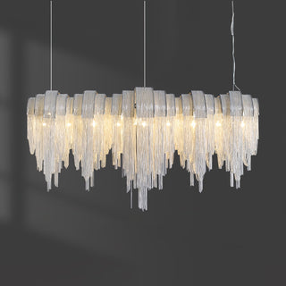 Lustra Lustre Superposé Chaîne Nickel Luxe