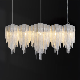Lustra Lustre Superposé Chaîne Nickel Luxe