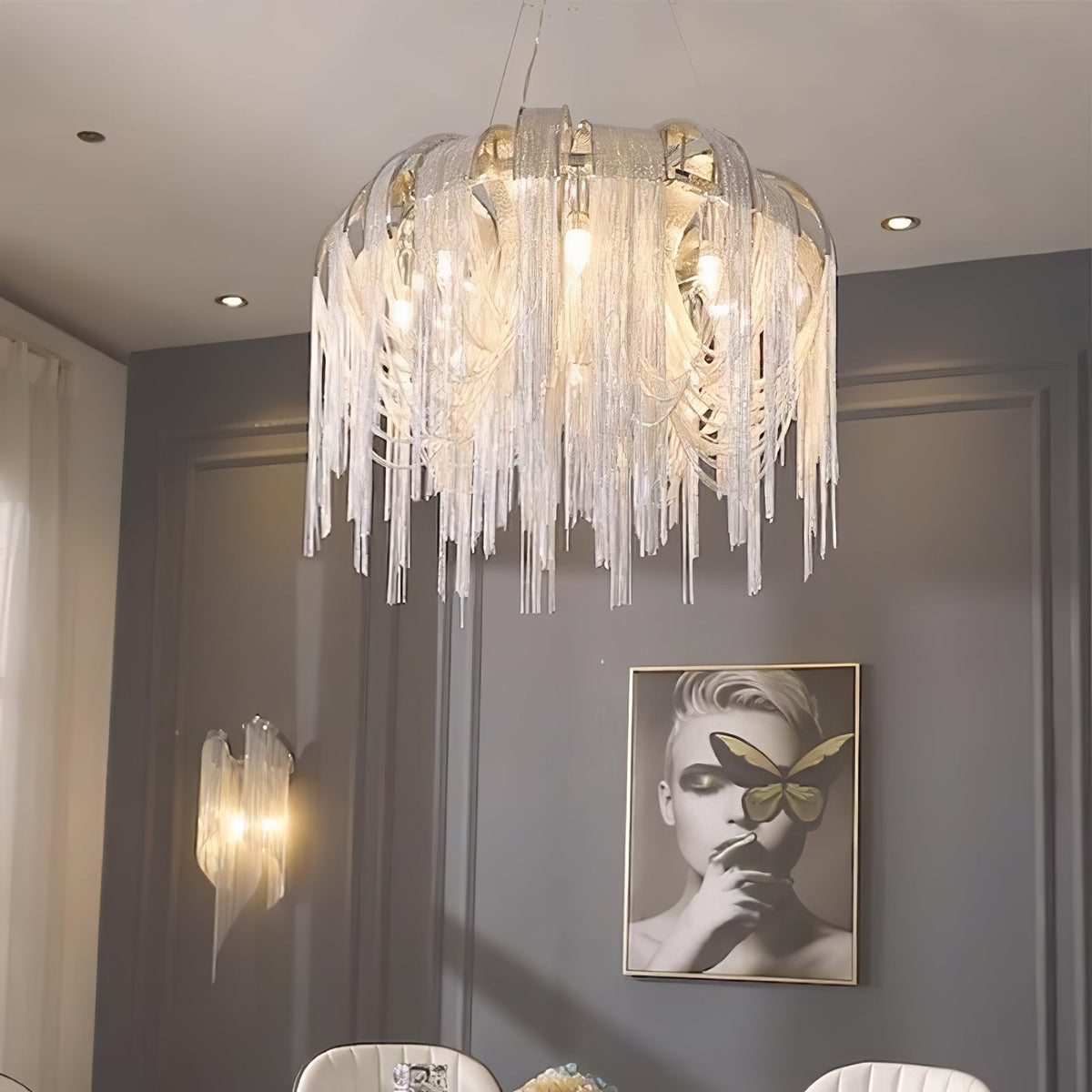 Ravius Lustre Superposé Chaîne Nickel Luxe