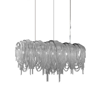 Lustra Lustre Superposé Chaîne Nickel Luxe
