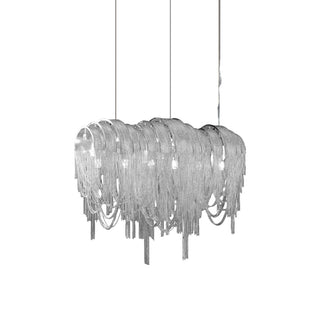 Lustra Lustre Superposé Chaîne Nickel Luxe