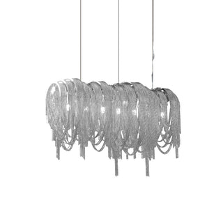Lustra Lustre Superposé Chaîne Nickel Luxe