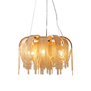 Lustra Lustre Superposé Chaîne Nickel Luxe