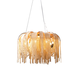 Lustra Lustre Superposé Chaîne Nickel Luxe