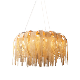 Lustra Lustre Superposé Chaîne Nickel Luxe