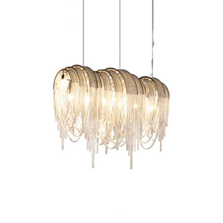 Lustra Lustre Superposé Chaîne Nickel Luxe