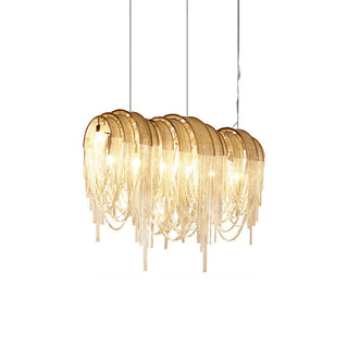 Lustra Lustre Superposé Chaîne Nickel Luxe