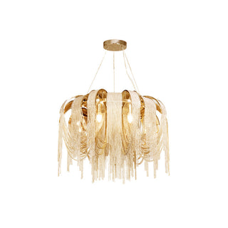 Lustra Lustre Superposé Chaîne Nickel Luxe