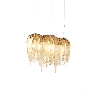 Lustra Lustre Superposé Chaîne Nickel Luxe