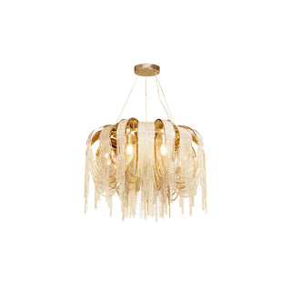 Lustra Lustre Superposé Chaîne Nickel Luxe