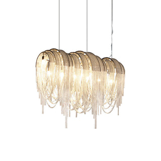 Lustra Lustre Superposé Chaîne Nickel Luxe
