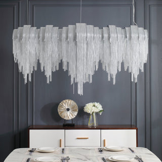 Lustra Lustre Superposé Chaîne Nickel Luxe