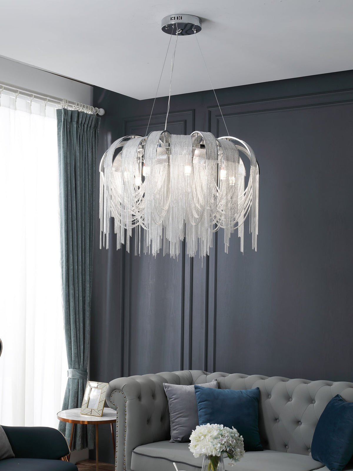 Ravius Lustre Superposé Chaîne Nickel Luxe
