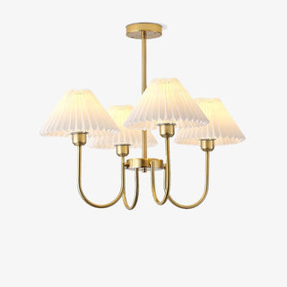 Lenore Pleated Chandelier-Neutral Decor