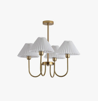 Lenore Pleated Chandelier-Neutral Decor