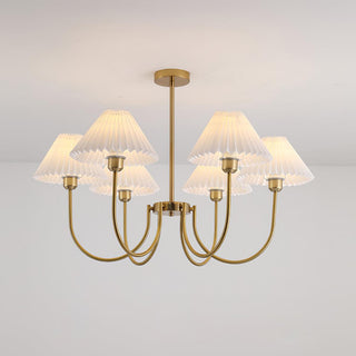 Lenore Pleated Chandelier-Neutral Decor