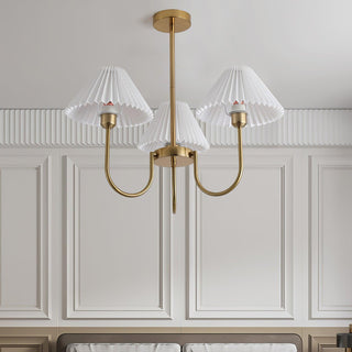 Lenore Pleated Chandelier-Neutral Decor