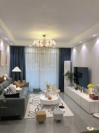 Lenore Pleated Chandelier-Neutral Decor