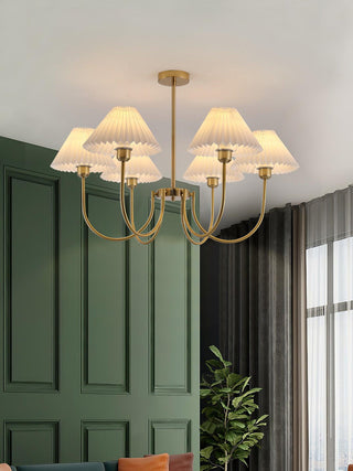 Lenore Pleated Chandelier-Neutral Decor