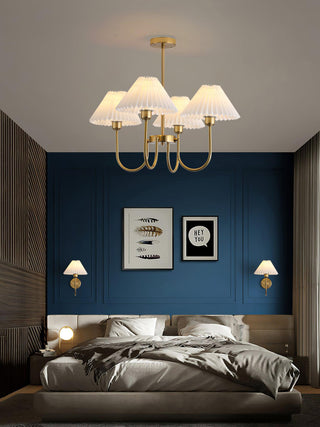 Lenore Pleated Chandelier-Neutral Decor